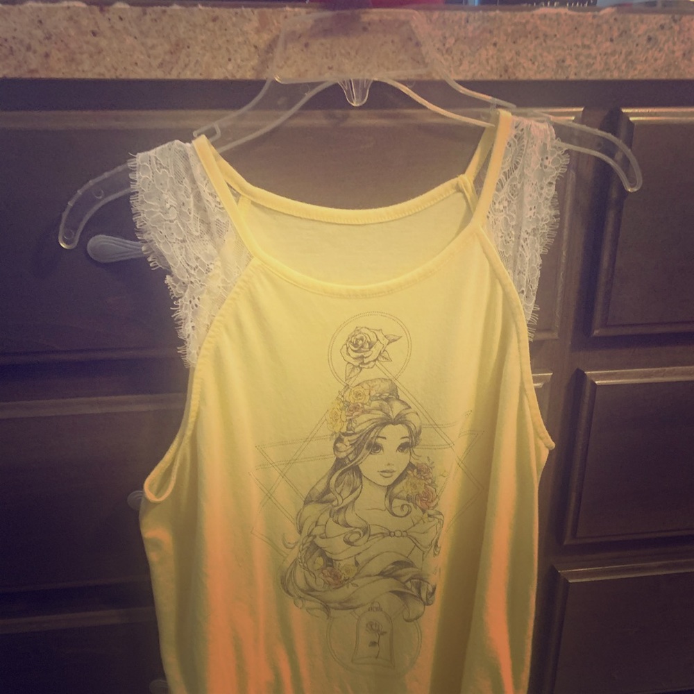 Yellow Disney tank top